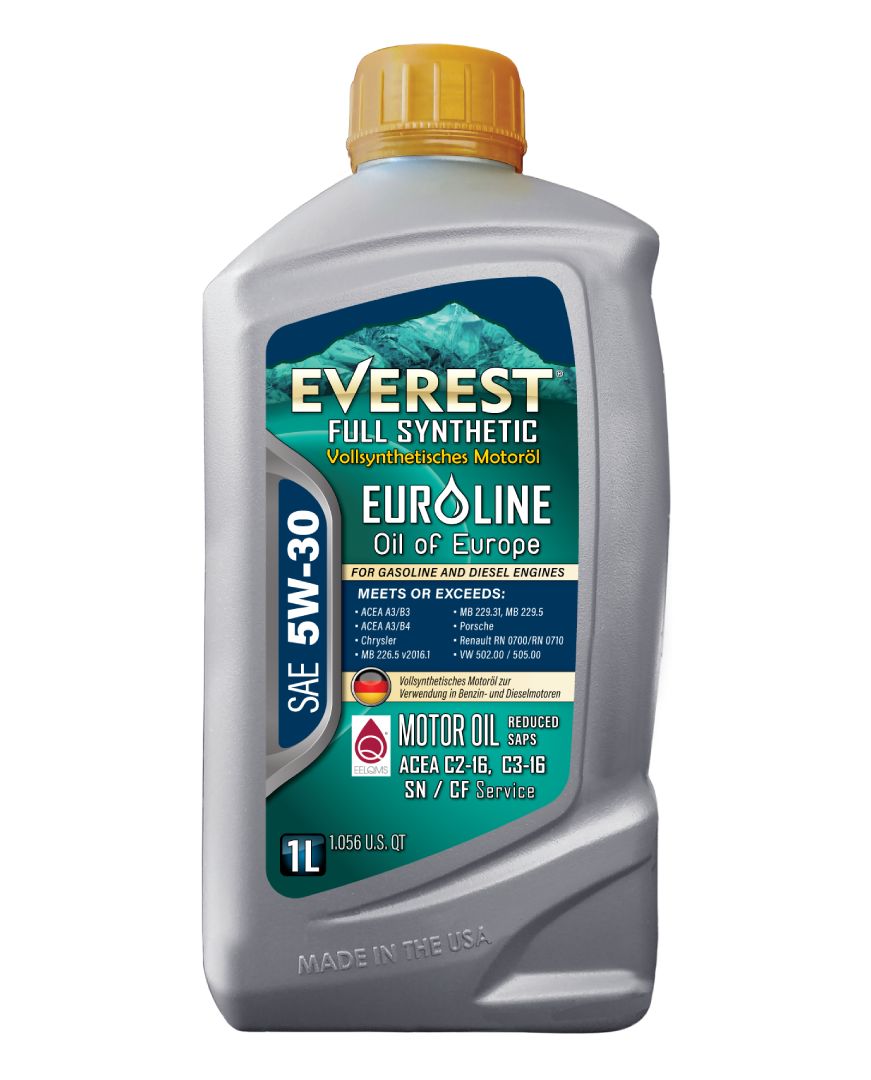 Everest Full Syn EuroLine SAE 5W-30 Motor Oil Reduced SAPS